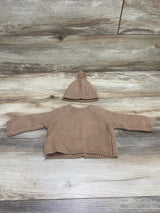 Cotton On Baby 2pc Cardigan & Beanie Brown sz Newborn