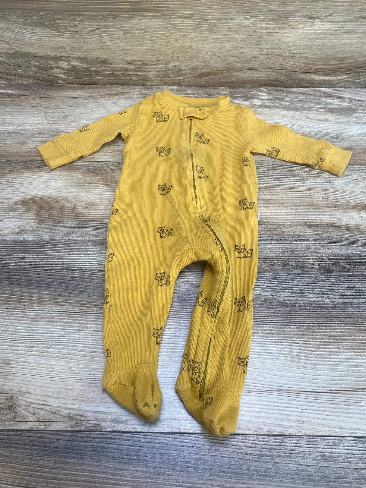 Baby Gap Fox Ribbed Sleeper Yellow sz 3-6m