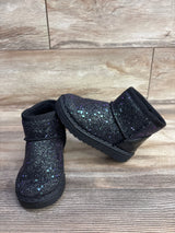 Xinke Fur Lined Glitter Boots Black sz 10/11c