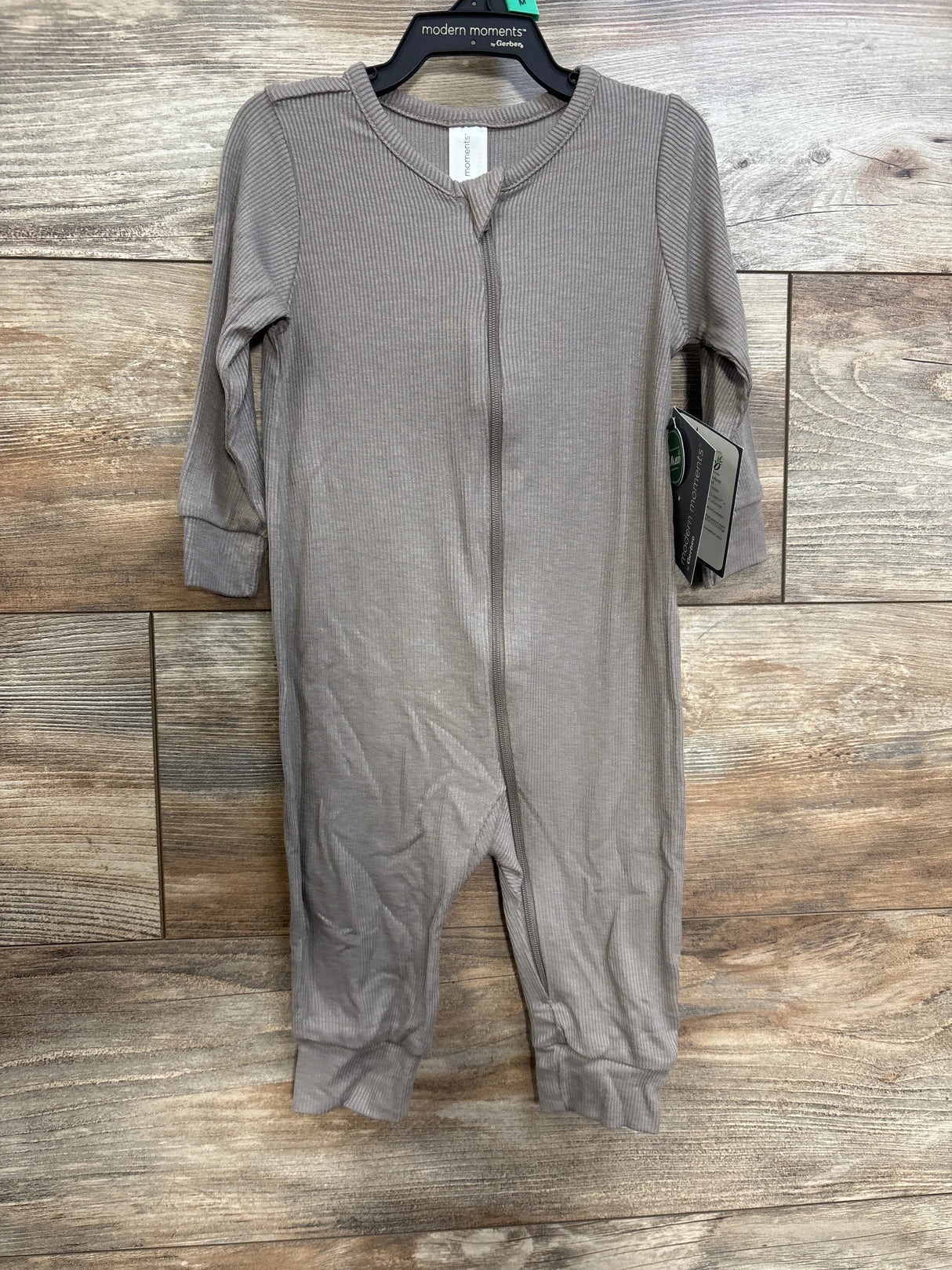 NEW Modern Moments Ribbed Footless Sleeper Beige sz 6-9m