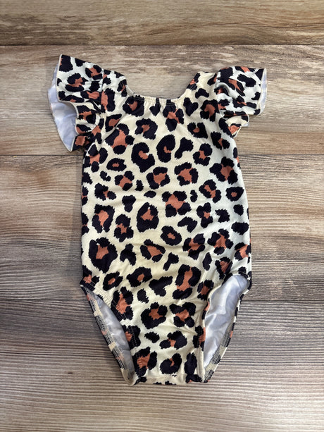 Mila & Rose Flutter Sleeve Leopard Leotard sz 12-24m - Me n Mommy To Be