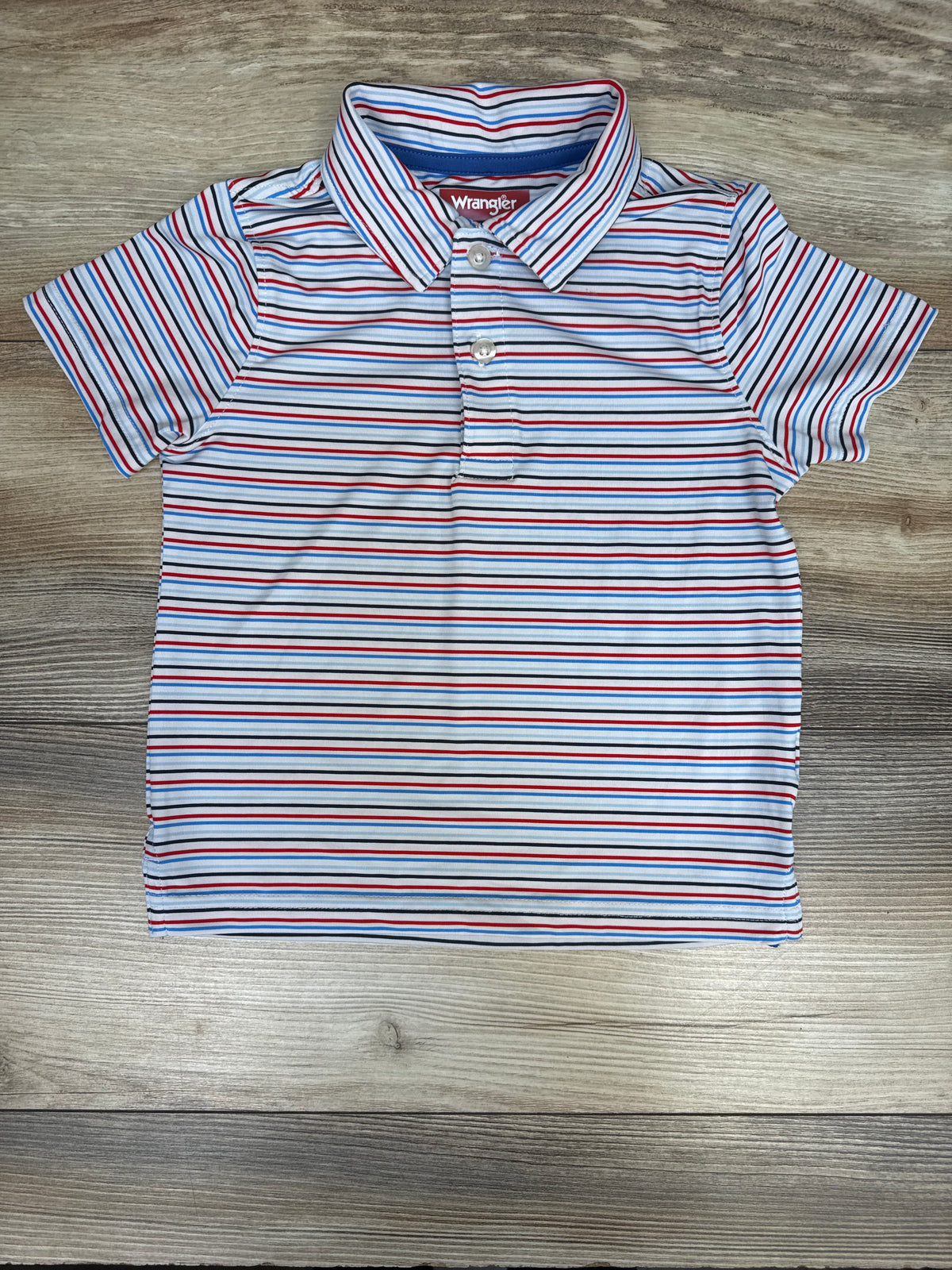 Wrangler Striped Active Polo Shirt White sz 3T