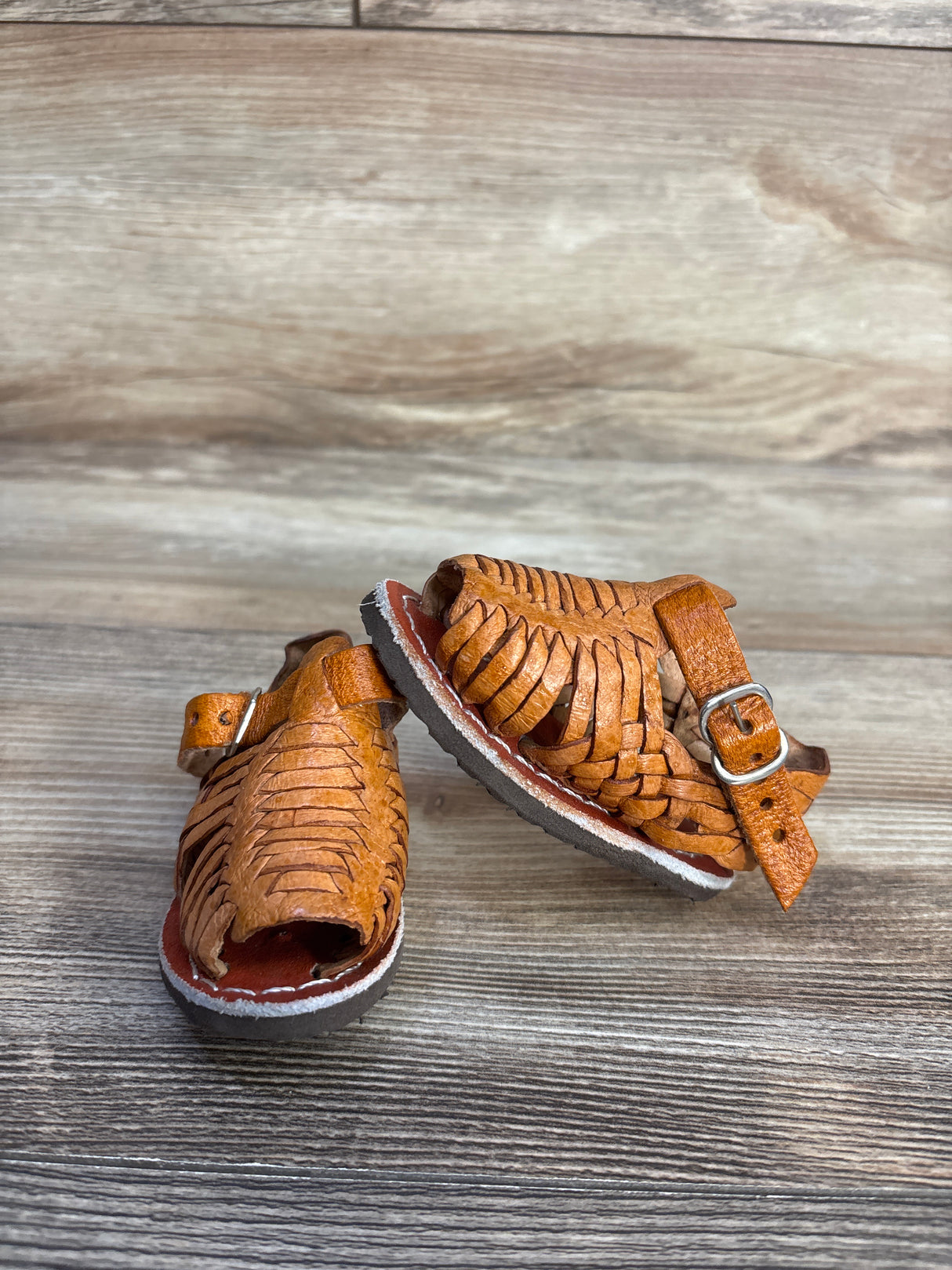 Leather Huarache Sandals Brown sz 1/2c