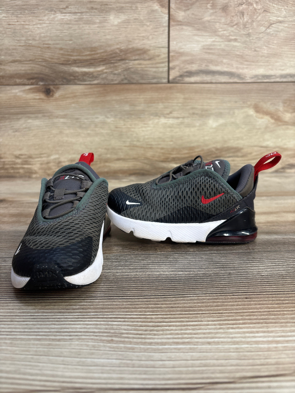 Nike Air Max 270 TD 'Iron Grey University Red' Sneakers, Grey sz 7c