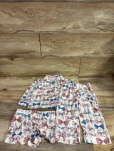 Tahari Baby 3pc Bow Print Coat Style Pajama Set Ivory sz 2T