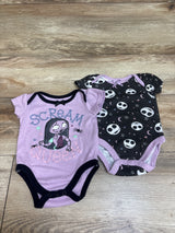 Disney Baby 2pk The Nightmare Before Christmas Bodysuits Purple sz 6m