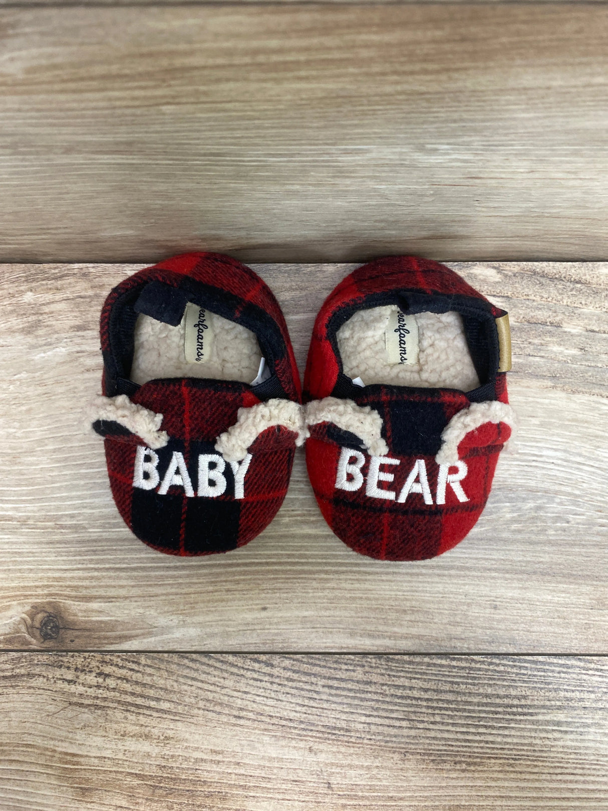 Dearfoams Baby Bear Slippers Sz 4c