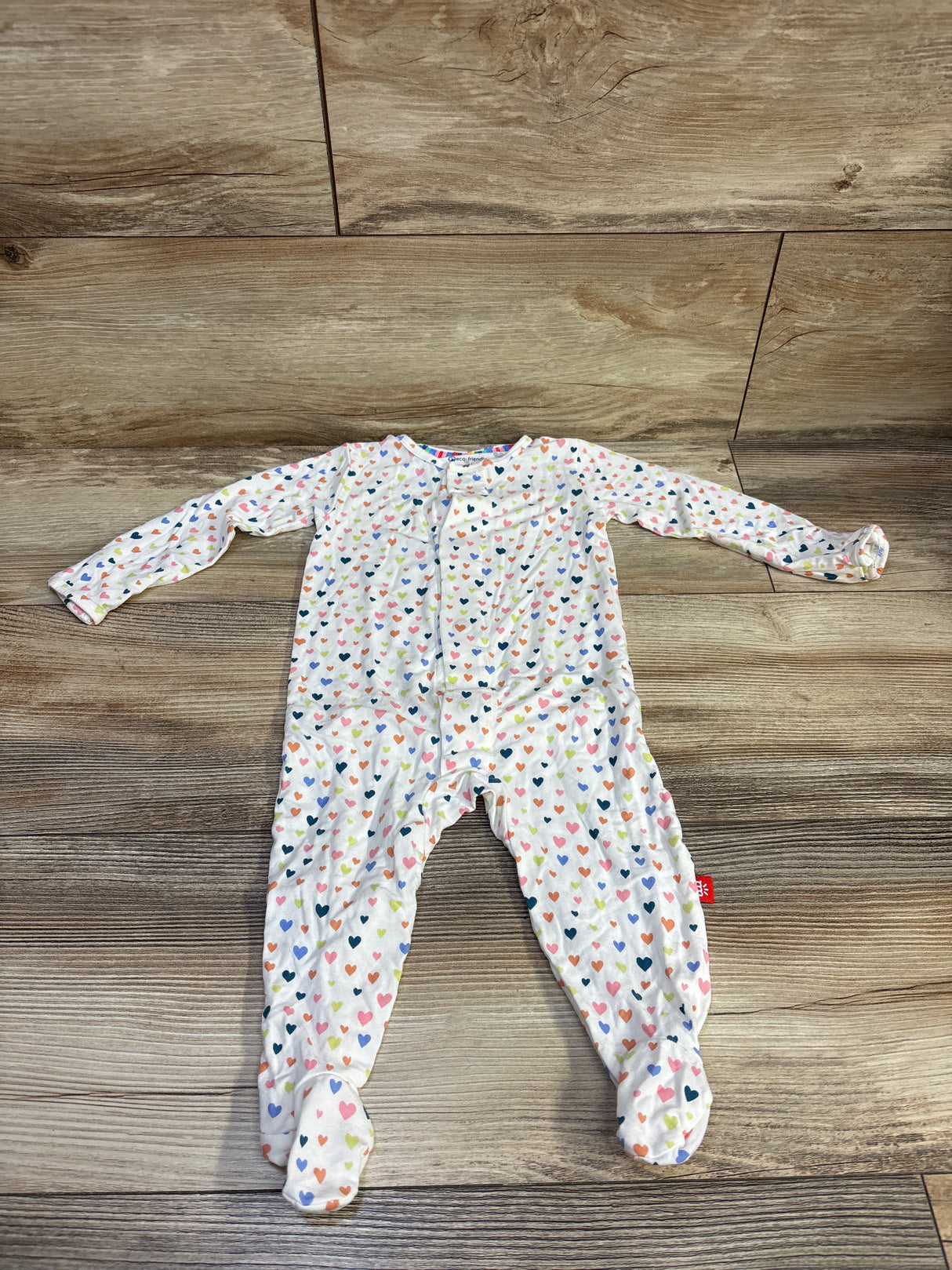 Magnetic Me Modal 'Love At First Sight' Footie White sz 3-6m