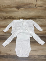 Child Of Mine 3pk Long Sleeve Bodysuits White sz Newborn