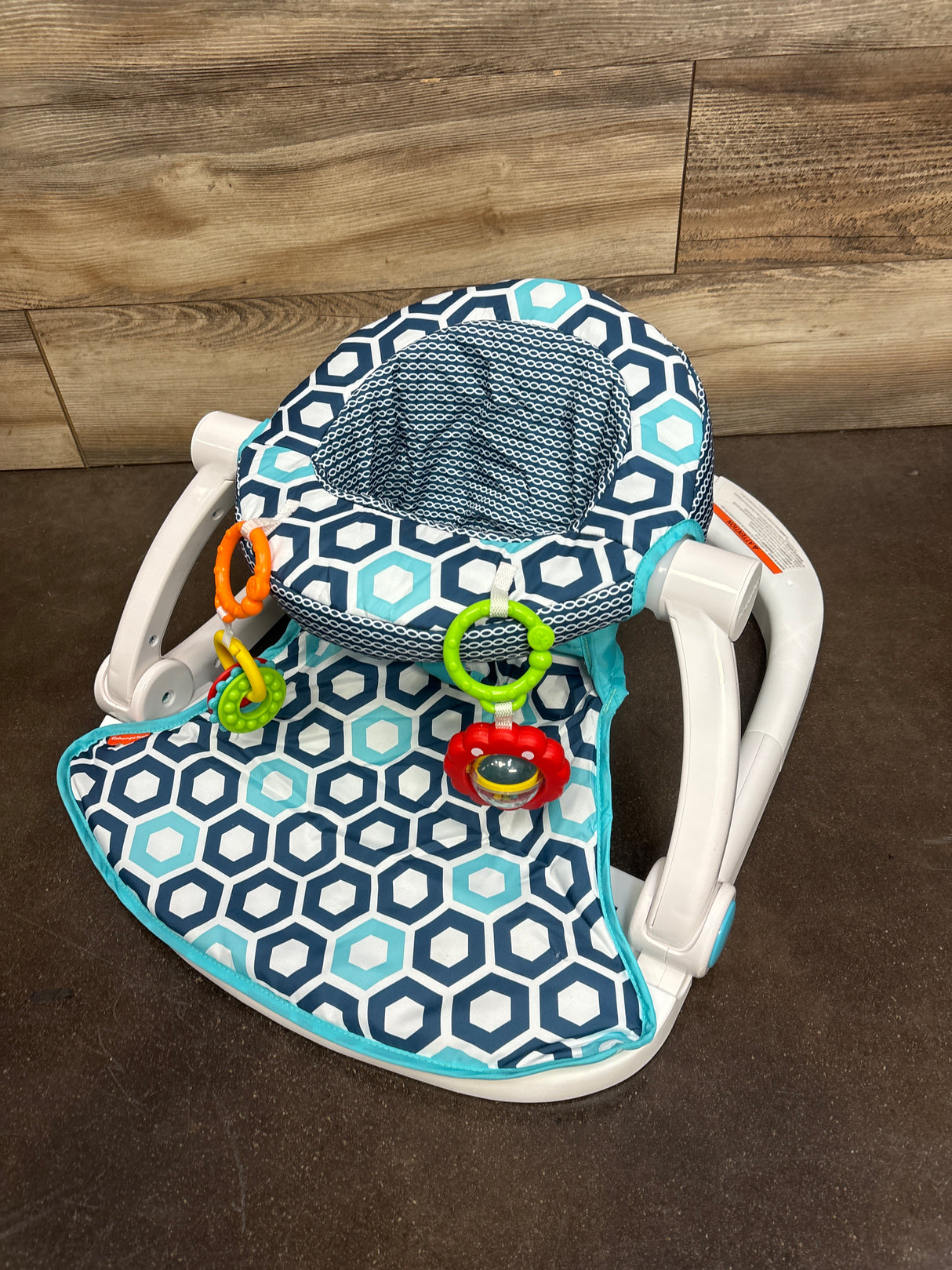 Fisher Price Sit-Me-Up Floor Seat in Blue Honeycomb