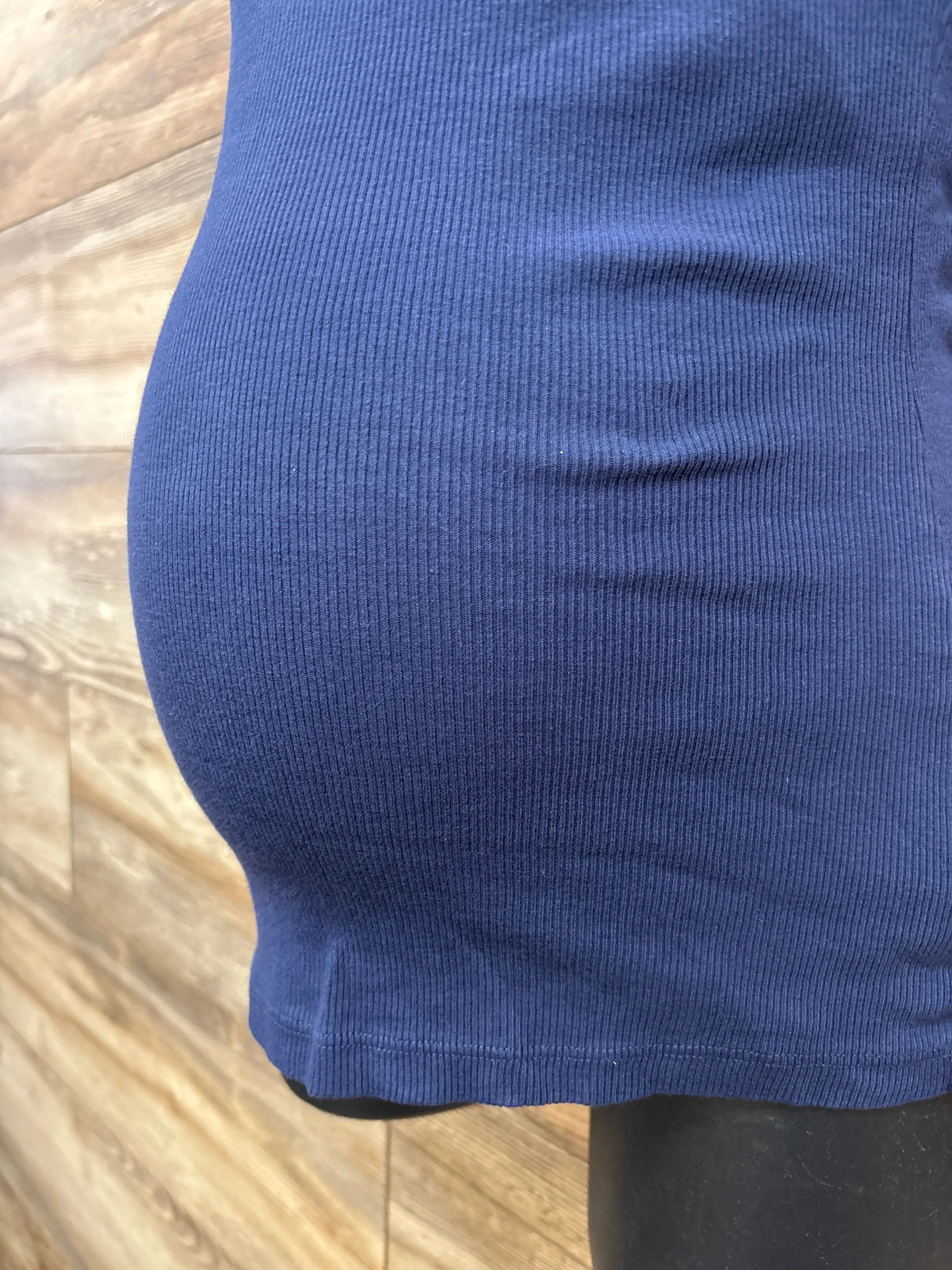NEW Bun Maternity Ribbed Nursing Tank Top Blue sz Small - Me n Mommy To Be