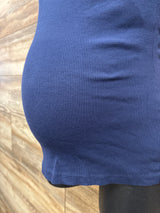 NEW Bun Maternity Ribbed Nursing Tank Top Blue sz Small - Me n Mommy To Be