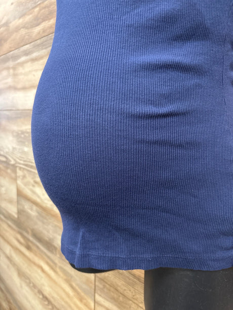 NEW Bun Maternity Ribbed Nursing Tank Top Blue sz Small - Me n Mommy To Be