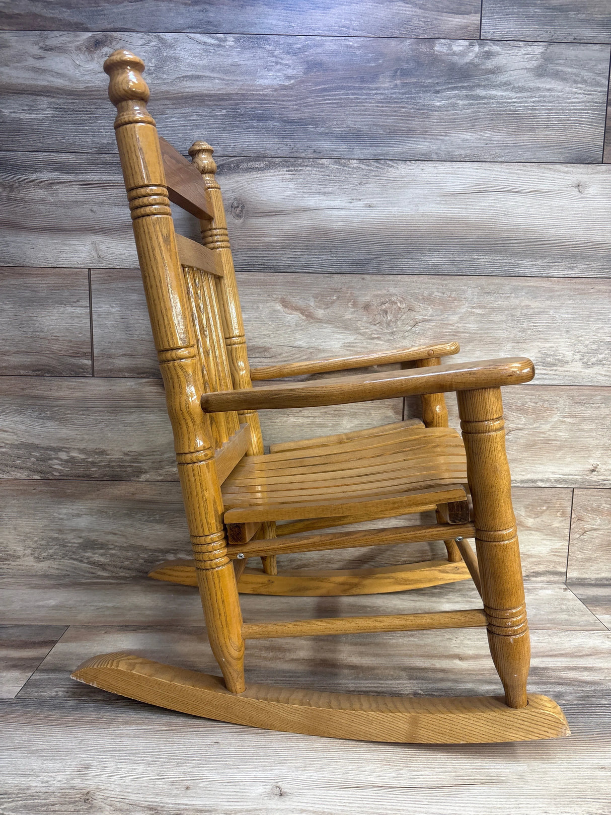Hardwood Slat Child Rocking Chair