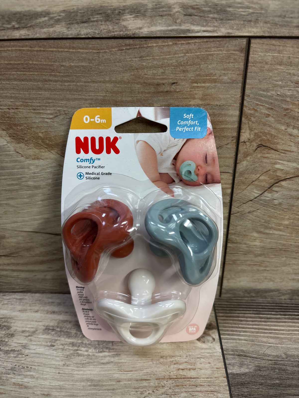 NEW NUK 3pk Orthodontic Pacifiers 0-6m