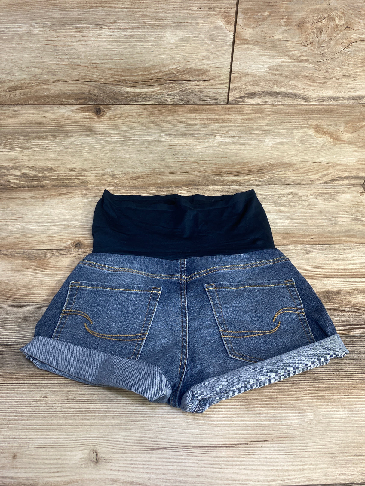 Levi Strauss Maternity Full Panel Denim Shorts Blue sz Small