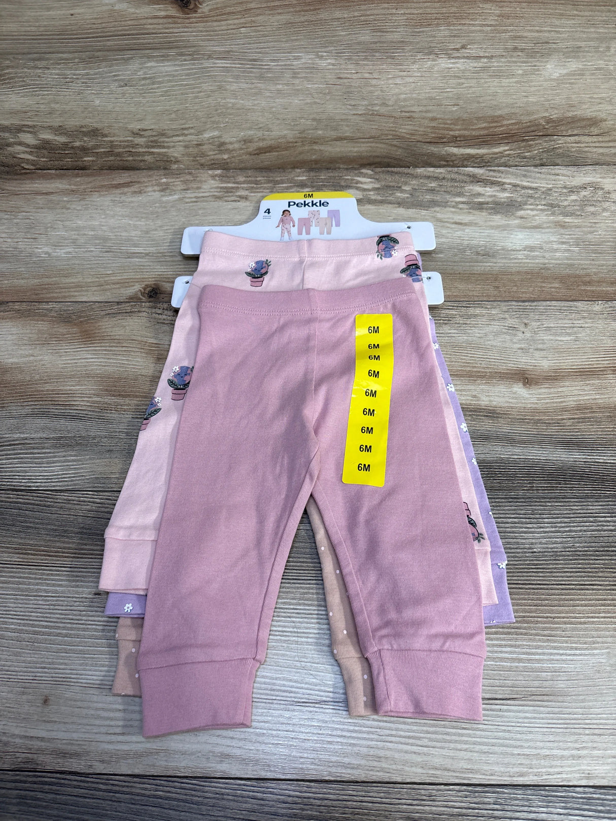 NEW Pekkle 4pk Leggings Pink sz 6m