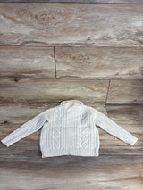Janie & Jack Cable Knit Shawl Collar Sweater in Antique White sz 18-24m