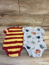 Wizarding World Harry Potter 2pk Bodysuits Grey sz 18m