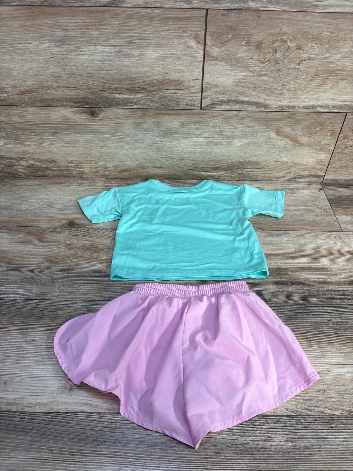 Champion 2pc Active Shirt & Shorts Set Teal sz 18m