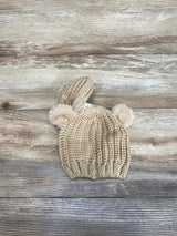 NEW Old Navy Unisex Critter Beanie and Mittens Set for Baby, Brown Bear 0-6m