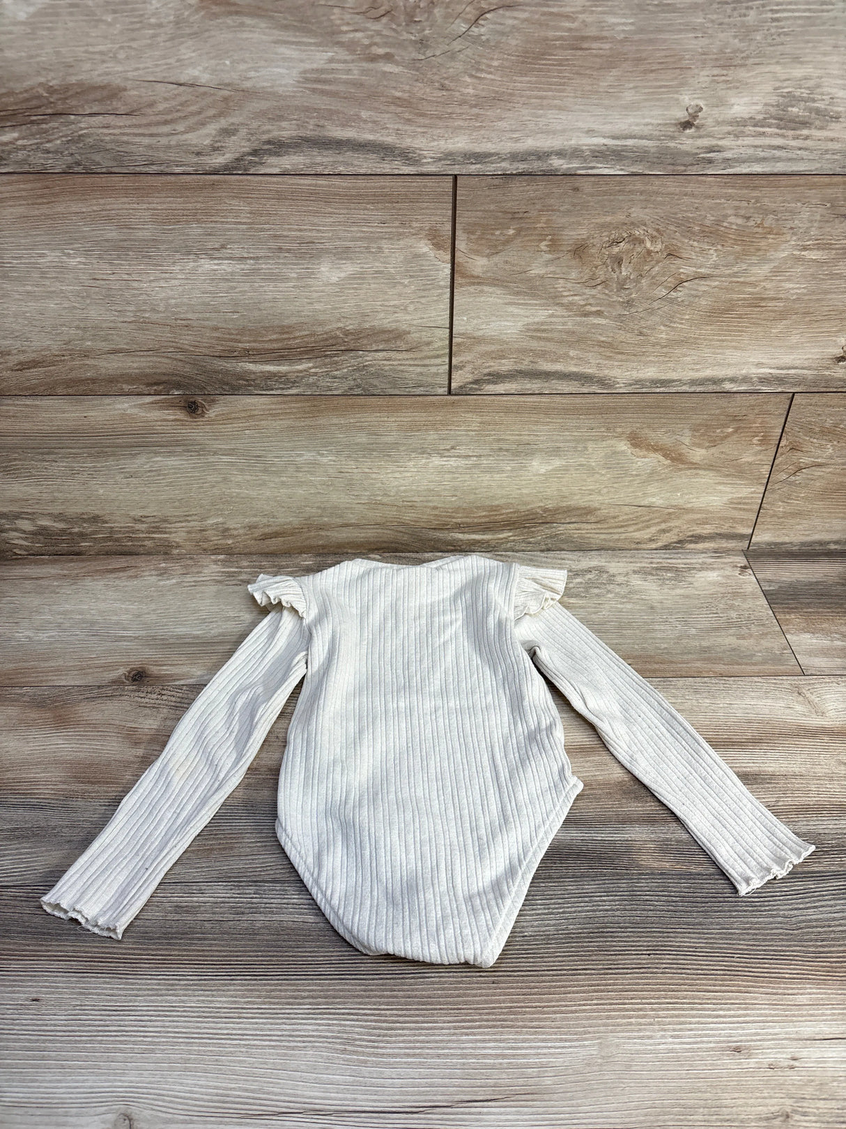 Zara Ruffle Long Sleeve Bodysuit White sz 3-4T - Me n Mommy To Be