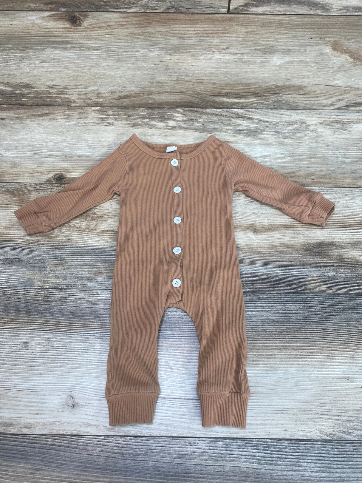 Ribbed Coverall Brown sz 0-3m