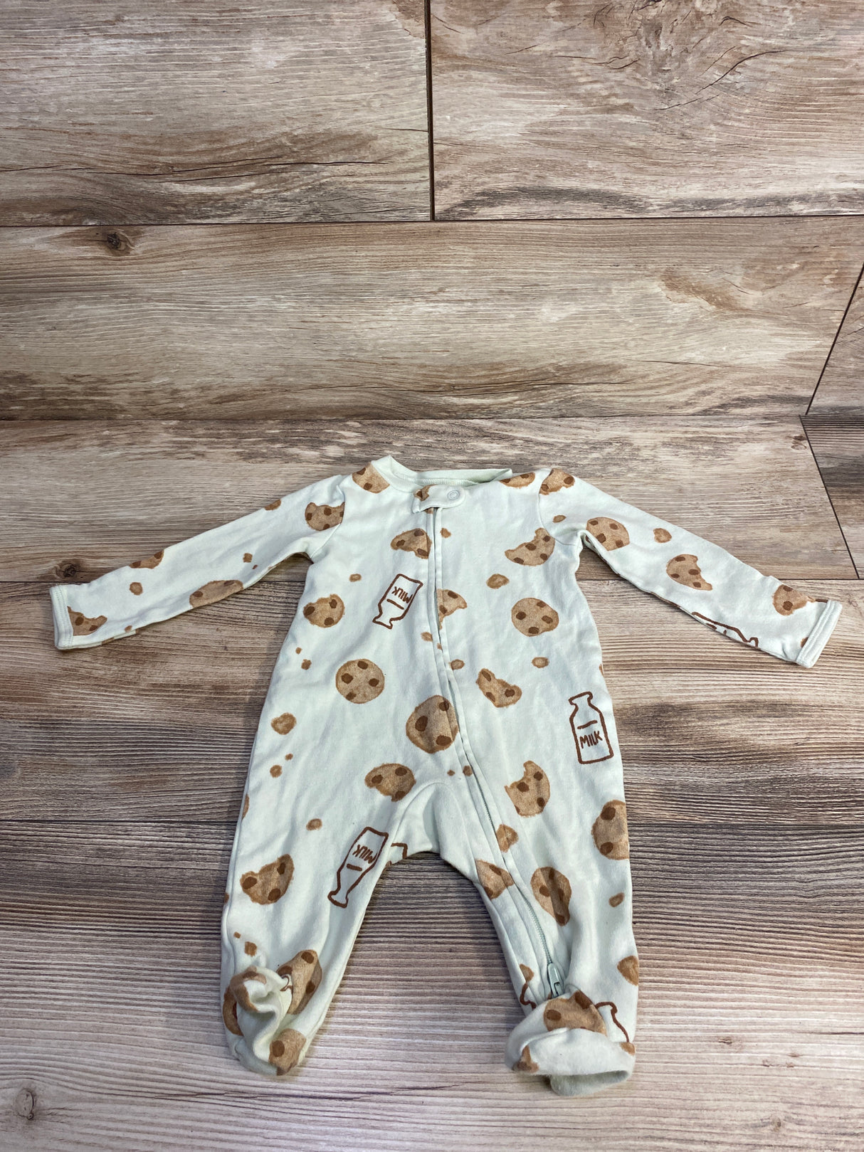 Carter's Milk & Cookies Sleeper Green sz 3m