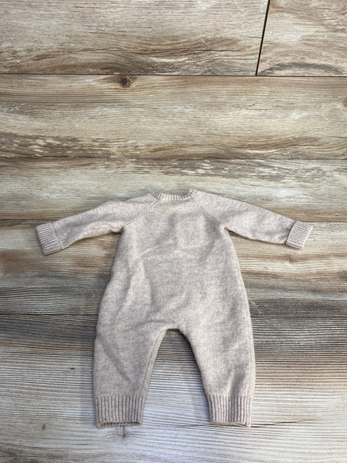 Zara Wool & Cashmere Blend Jumpsuit Oatmeal sz 1-3m