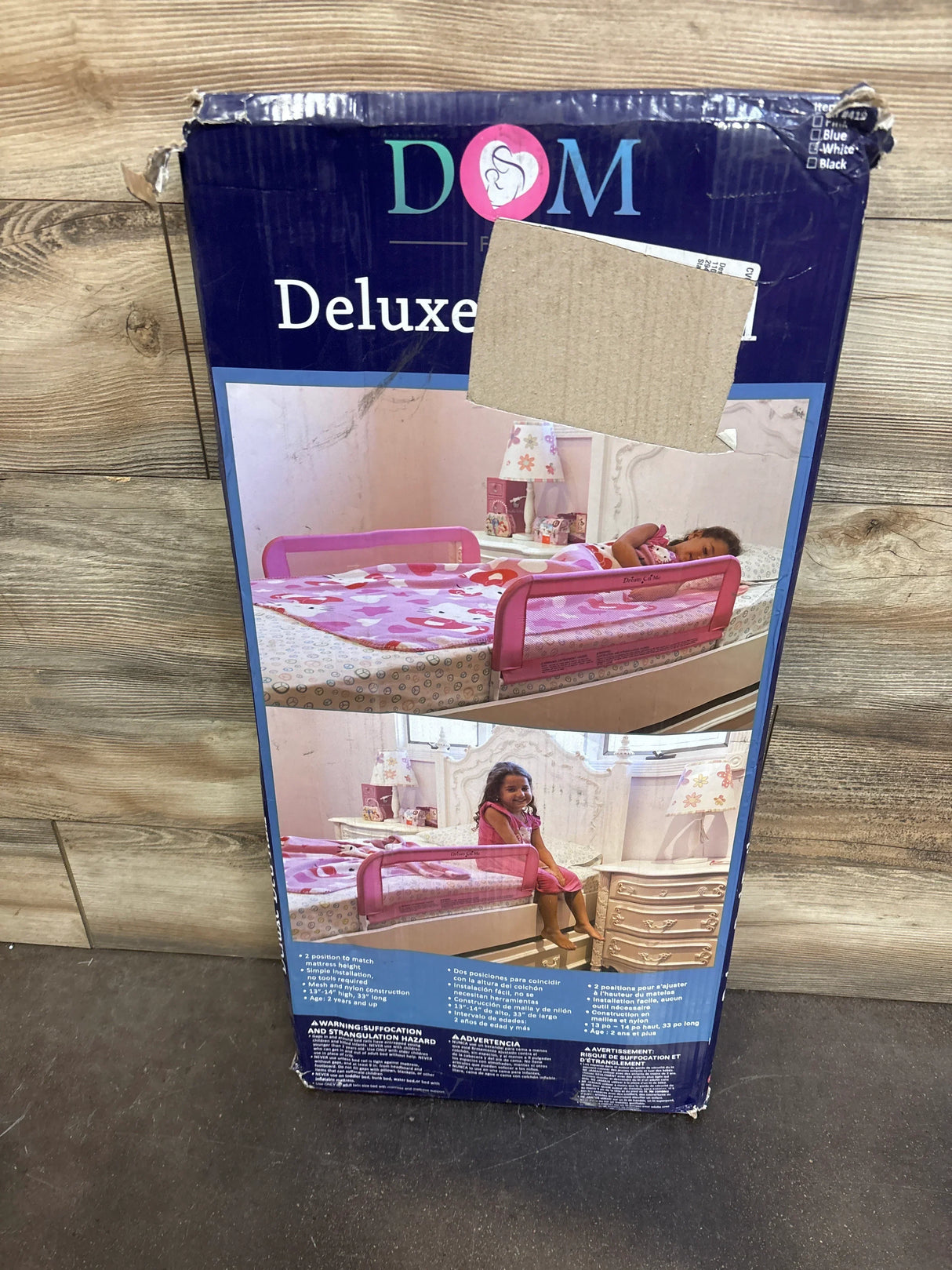 Dream on Me Deluxe Bed Rail White (33'' L 14'' H)
