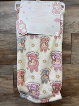NEW Danbar Global Cutesters Plush Baby Blanket & 2 Booties Set