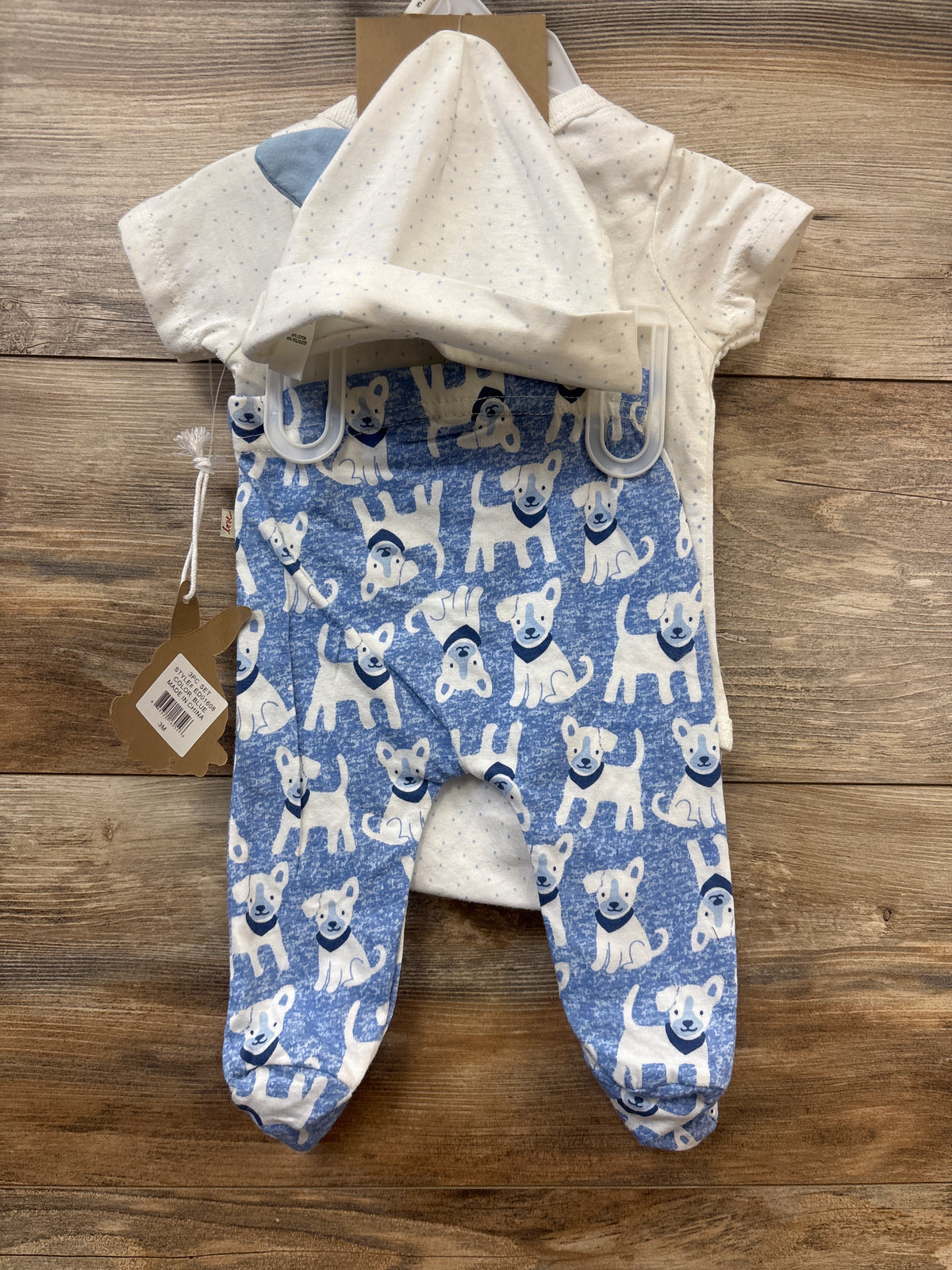 NEW ED by Ellen Degeneres 3pc Dog Layette Set White sz 3m