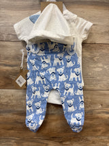 NEW ED by Ellen Degeneres 3pc Dog Layette Set White sz 3m