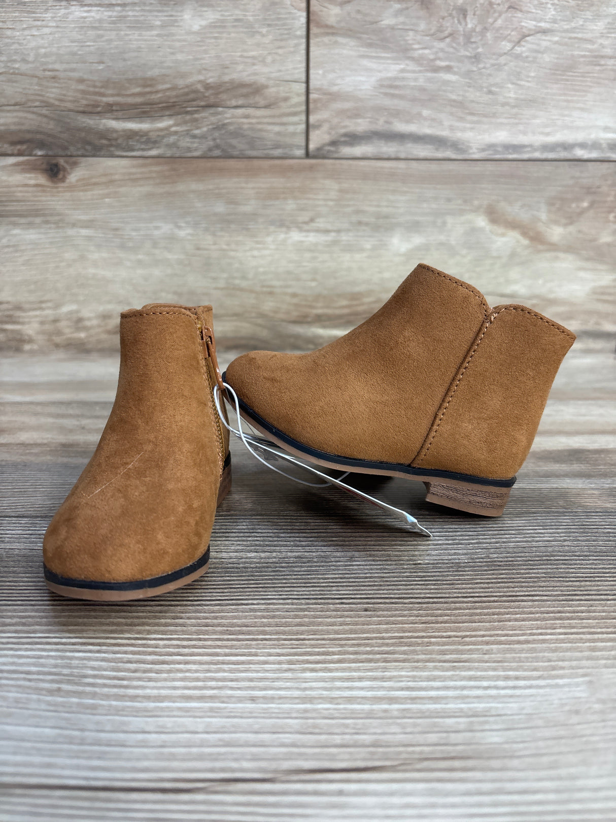 NEW Cat & Jack Penelope Zipper Booties Cognac sz 5c