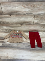 Carter's 2pc Knit Sweater & Leggings Brown sz 9m - Me n Mommy To Be