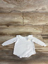 Angou Knit Peter Pan Collar Shortie Romper White sz 9-12m