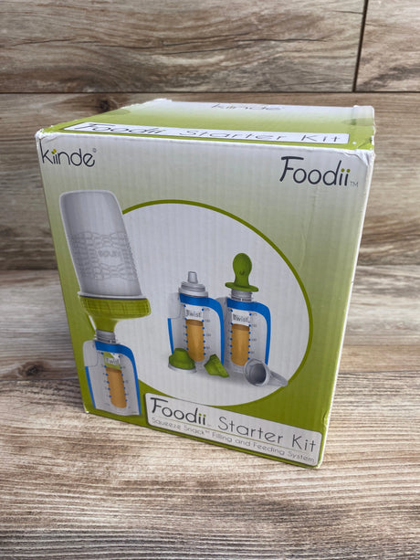 NEW Kiinde Foodii Starter Kit Squeeze Snack Feeding System - Me n Mommy To Be