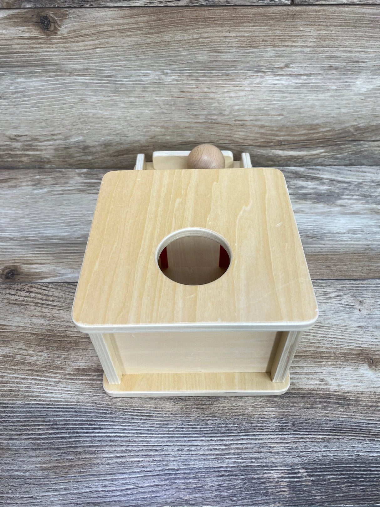 Elite Montessori Object Permanence Box with Tray and Ball