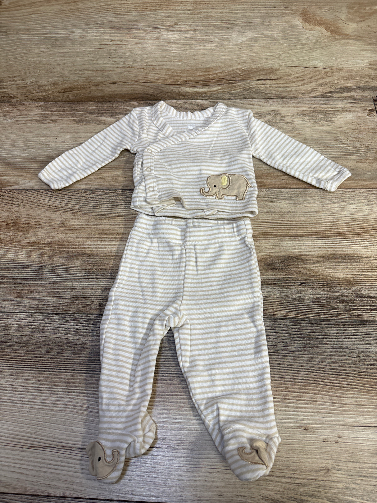 Koala Baby 2pc Striped Kimono Bodysuit & Footed Pants Set White sz Newborn