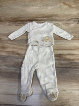 Koala Baby 2pc Striped Kimono Bodysuit & Footed Pants Set White sz Newborn