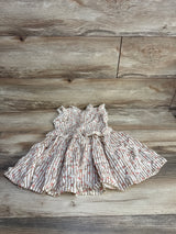 Hello Kitty Striped Floral Dress Beige sz 3T