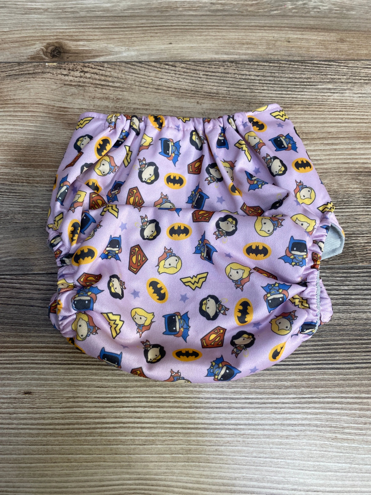 Simple Being Justice League Fearless Girls Pocket Diaper Lavender OS