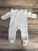 Badgley Mischka Textured Coverall White sz 0-3m