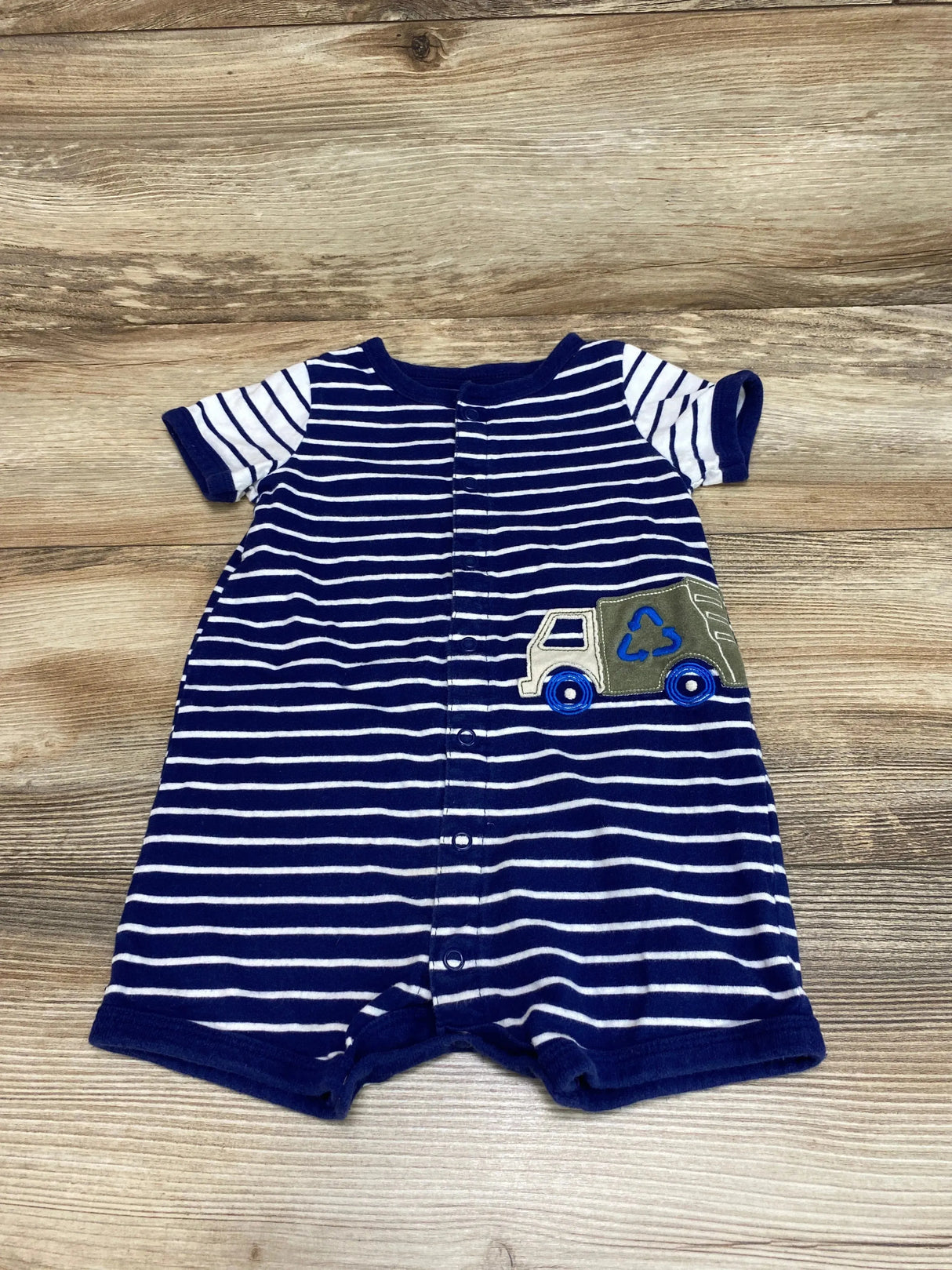 Carter's Striped Romper Navy sz 18m