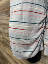 Isabel Maternity Striped Pull Over Sweater Grey sz Large