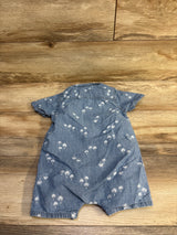 Oshkosh Chambray Polo Shortie Romper Blue sz 24m