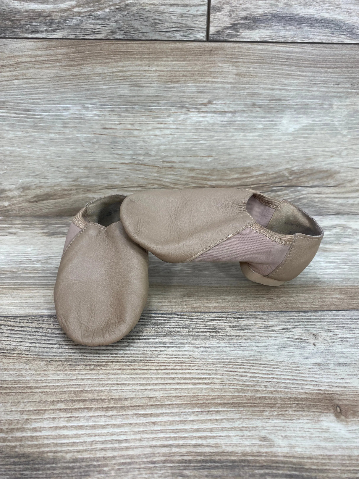 So Danca Slip On Leather Jazz Shoes Caramel Sz 10c