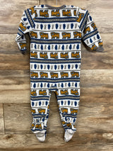 Chick Pea Bear Fair Isle Blanket Sleeper White sz 18m