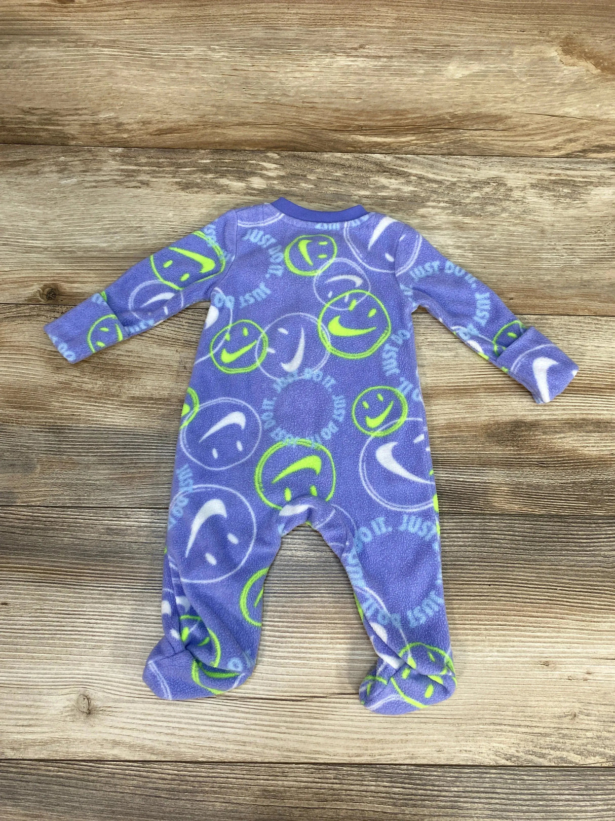 Nike Smiley Face Blanket Sleeper Purple sz Newborn