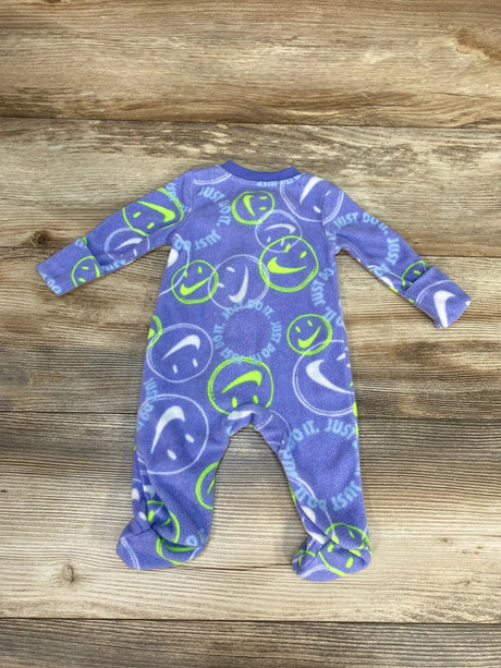 Nike Smiley Face Blanket Sleeper Purple sz Newborn